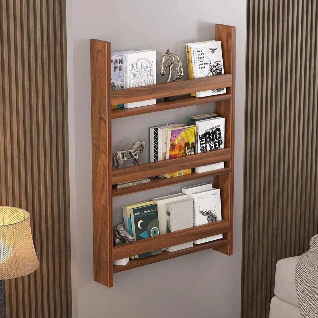 Artemis Montessori Tarzı Çocuk Odası 3 Raflı Kitaplık Ceviz