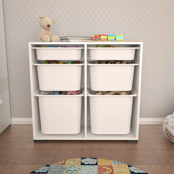 Carla 6 Sepetli Çok Amaçlı Oyuncak Dolabı