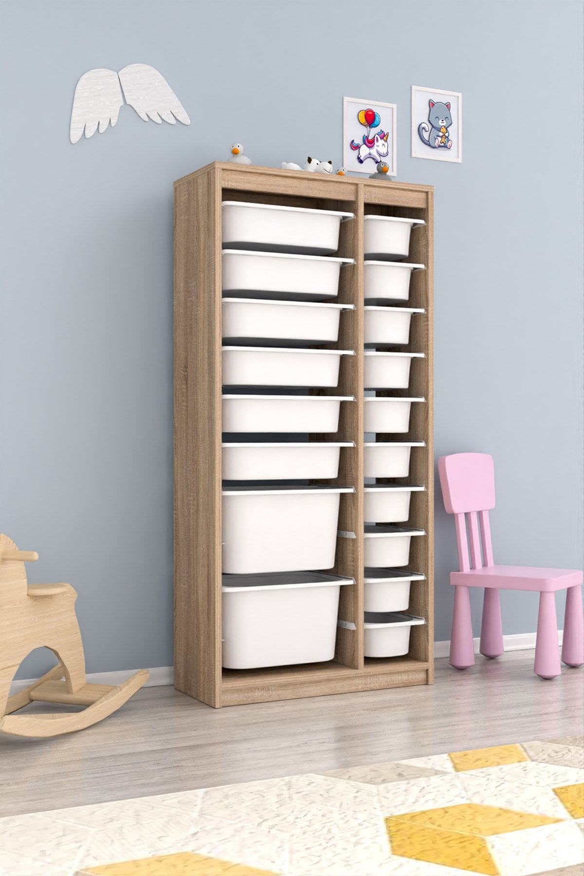 Alara XS 18 Sepetli Çok Amaçlı Kiler Dolabı Beyaz