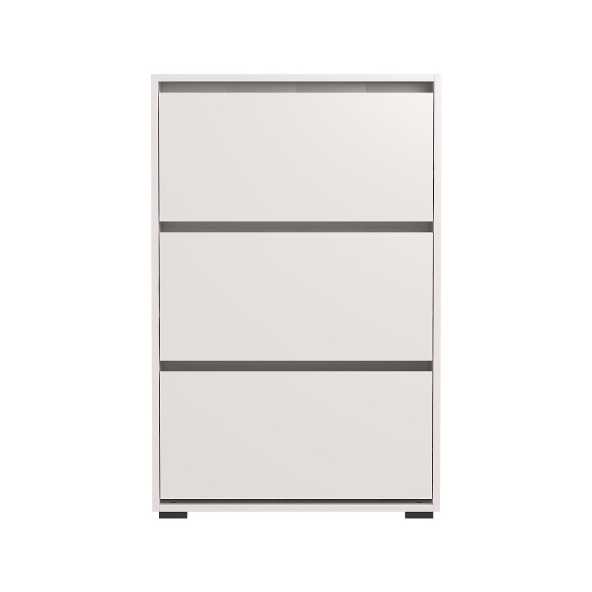 Skeche Raflı Ayakkabılık Düşer Kapak, 3 Bölmeli, Beyaz