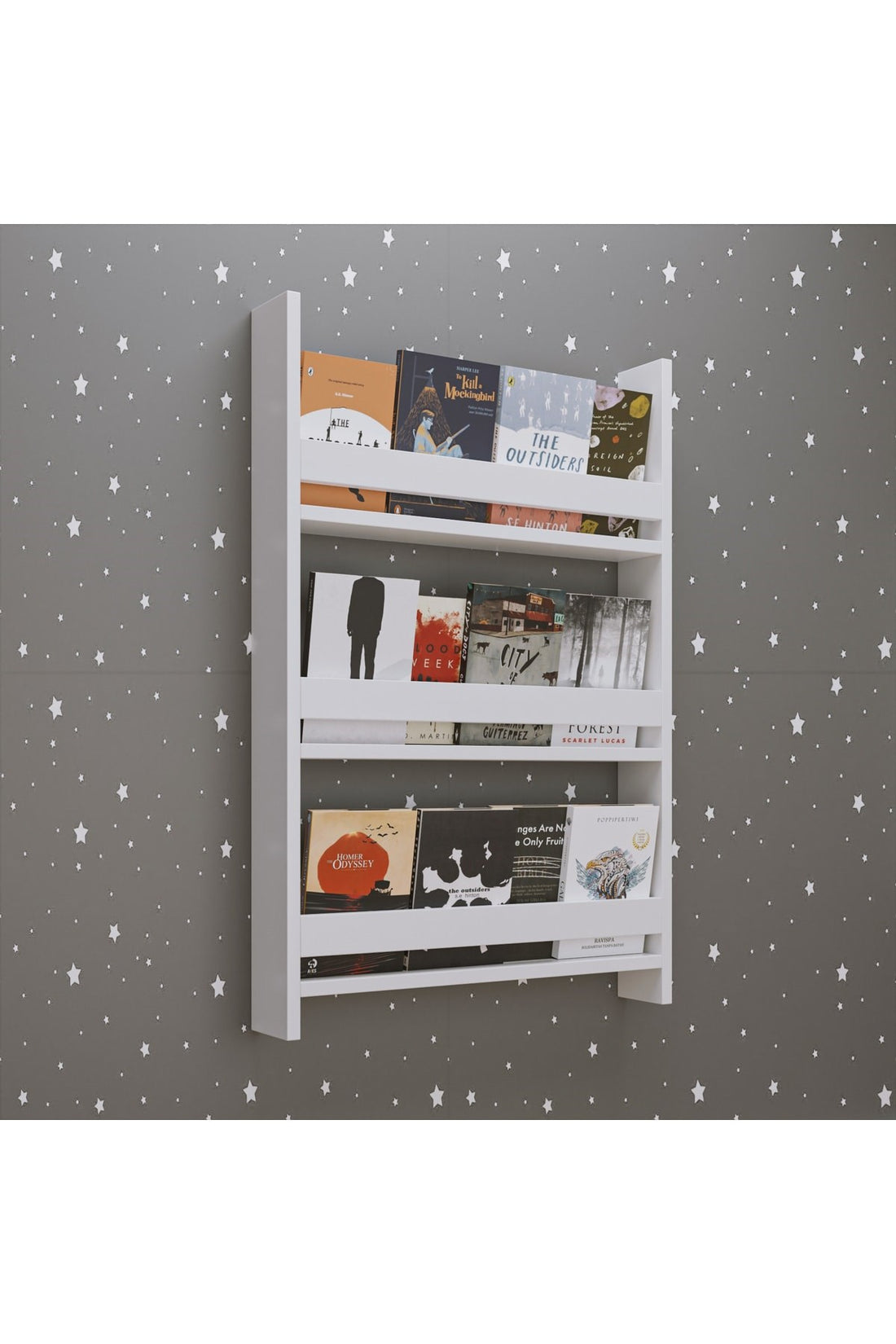 Artemis Montessori Tarzı Çocuk Odası 3 Raflı Kitaplık Beyaz