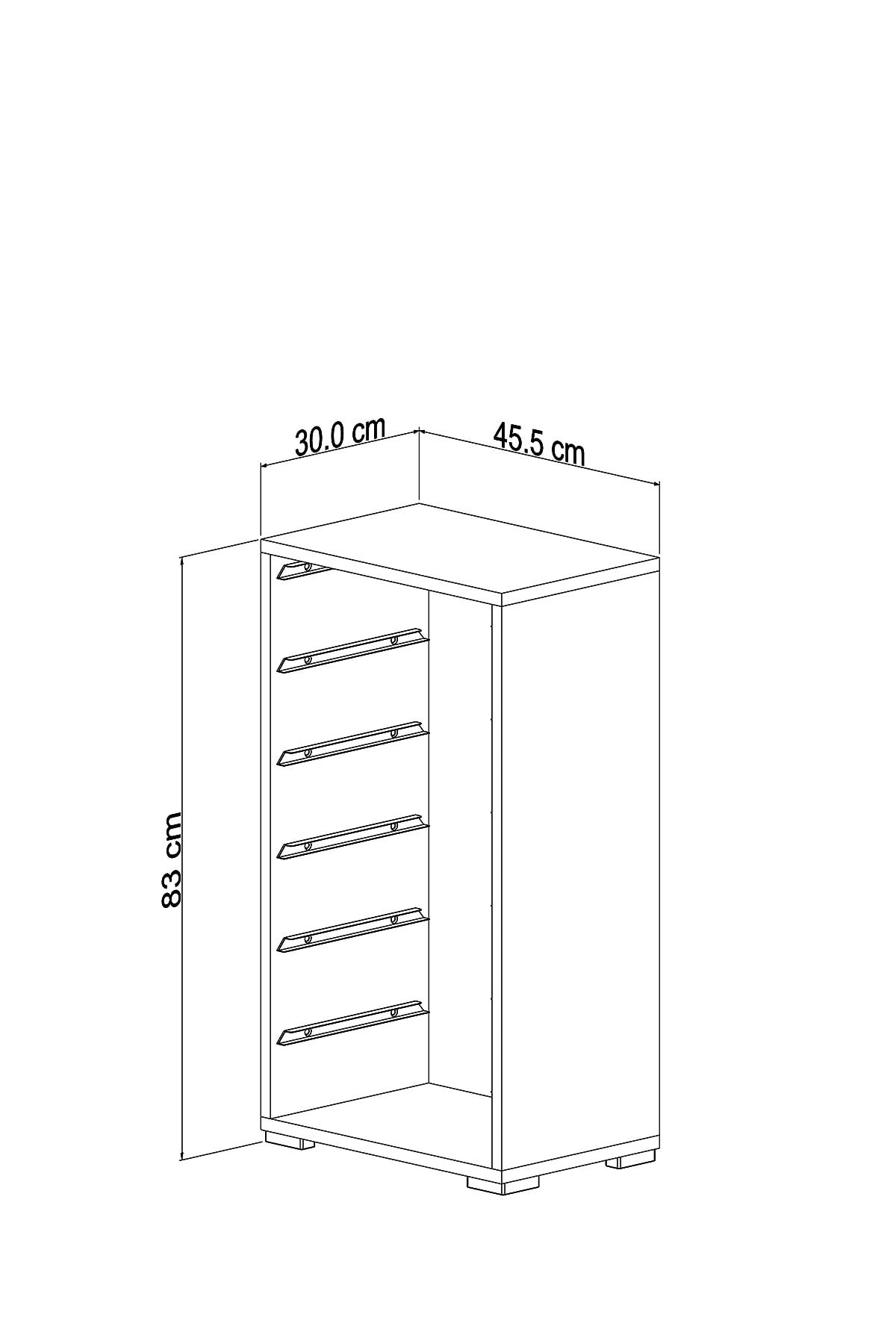 Bronz 6 Sepetli Çok Amaçlı Oyuncak Dolabı, Kiler Dolabı Beyaz