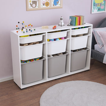 Bofi Ultra 3+3+3 Gri Beyaz Sepetli Çok Amaçlı Mutfak Kiler Dolabı