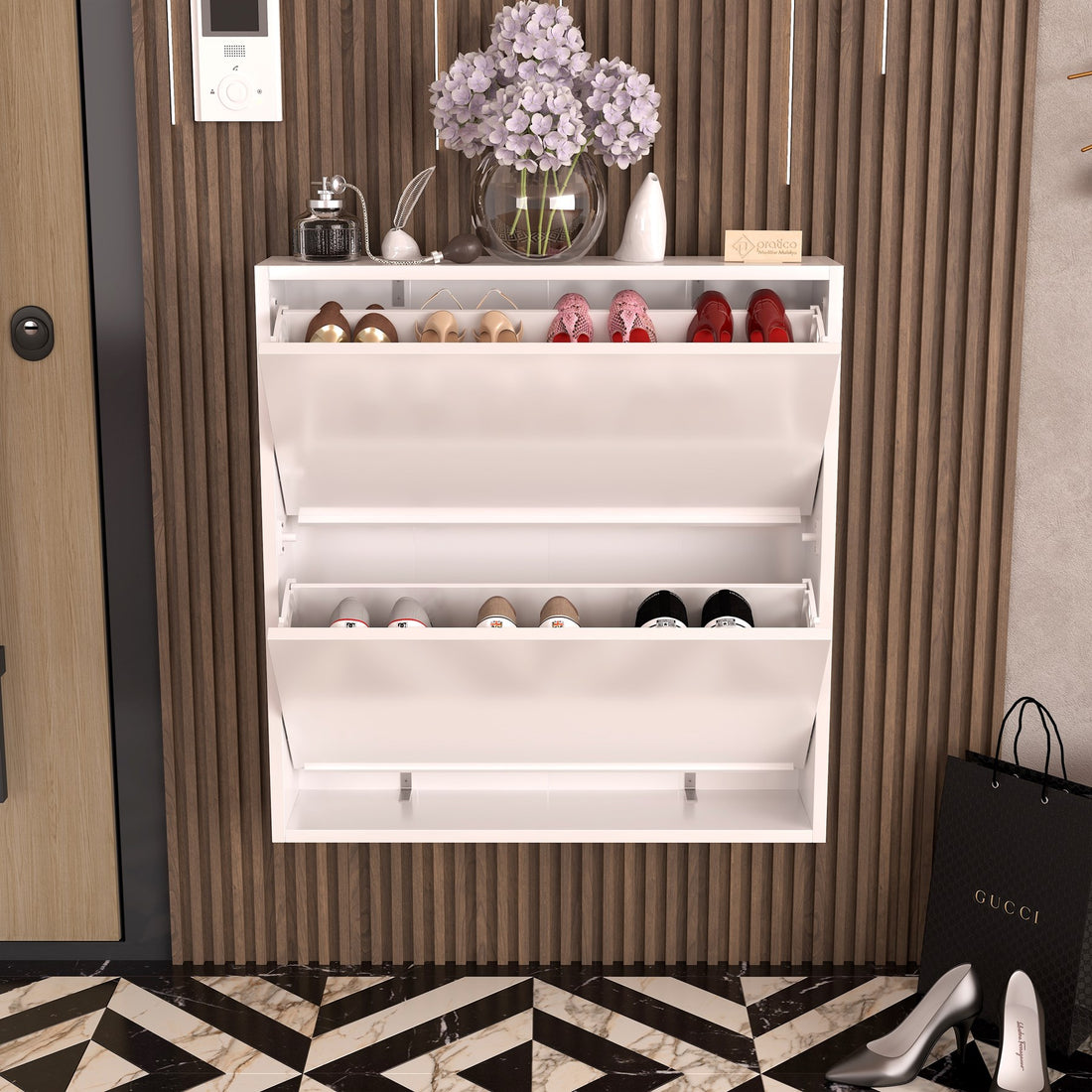 Balance 2 Düşer Kapaklı Ayakkabı Dolabı