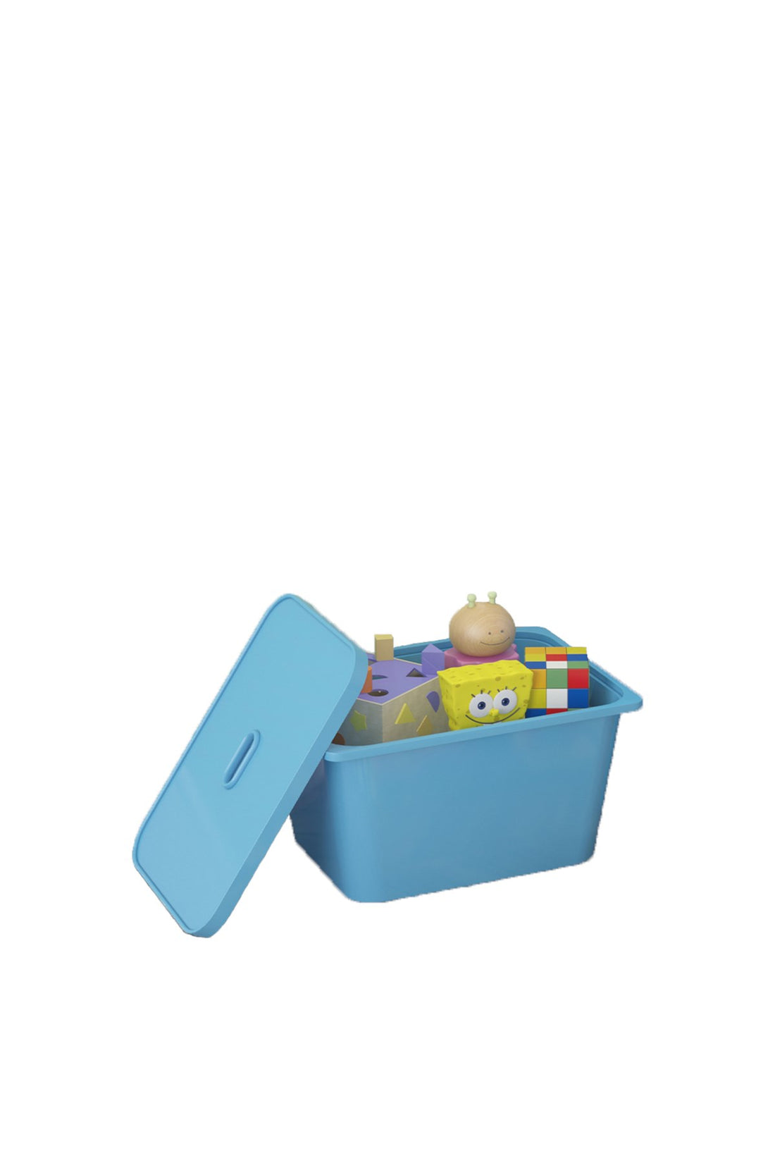 3 Derin Kapaklı Oyuncak Sepeti Mavi