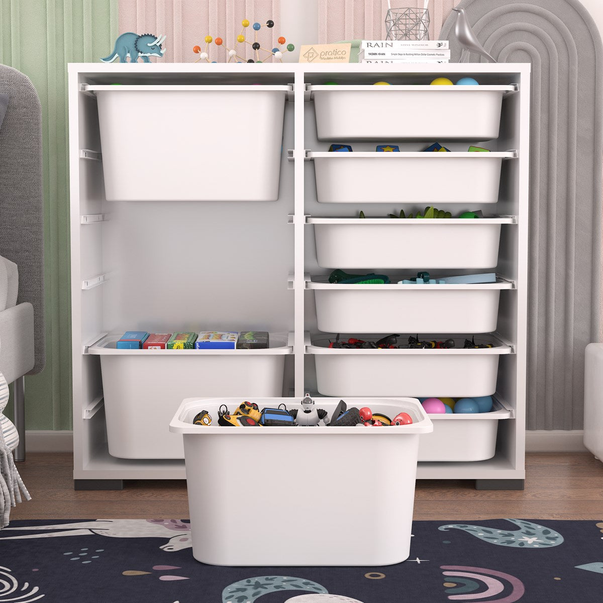 Carla 9 Sepetli Çok Amaçlı Oyuncak Dolabı