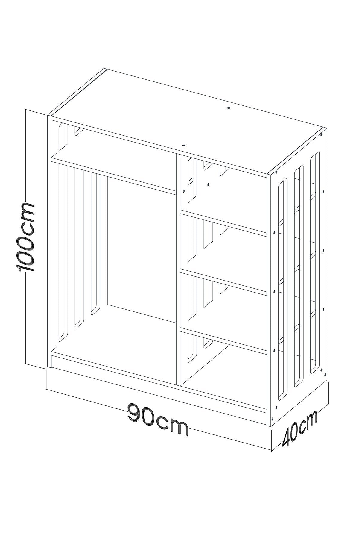 Flexo Montessori Tarzı Çocuk Elbise Dolabı Doğal Ahşap