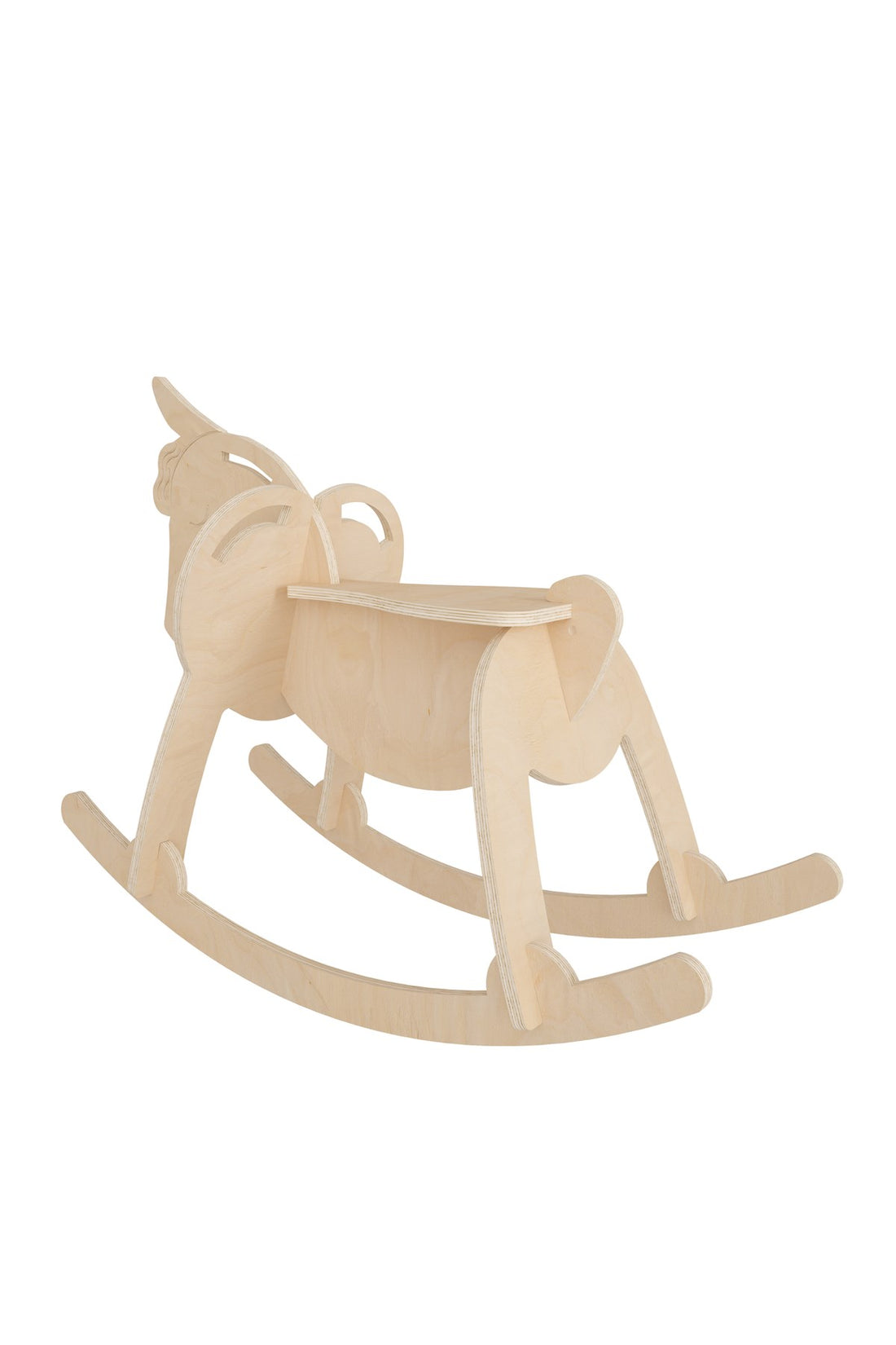 Lita Montessori Tarzı Sallanan Oyuncak At Doğal Ahşap