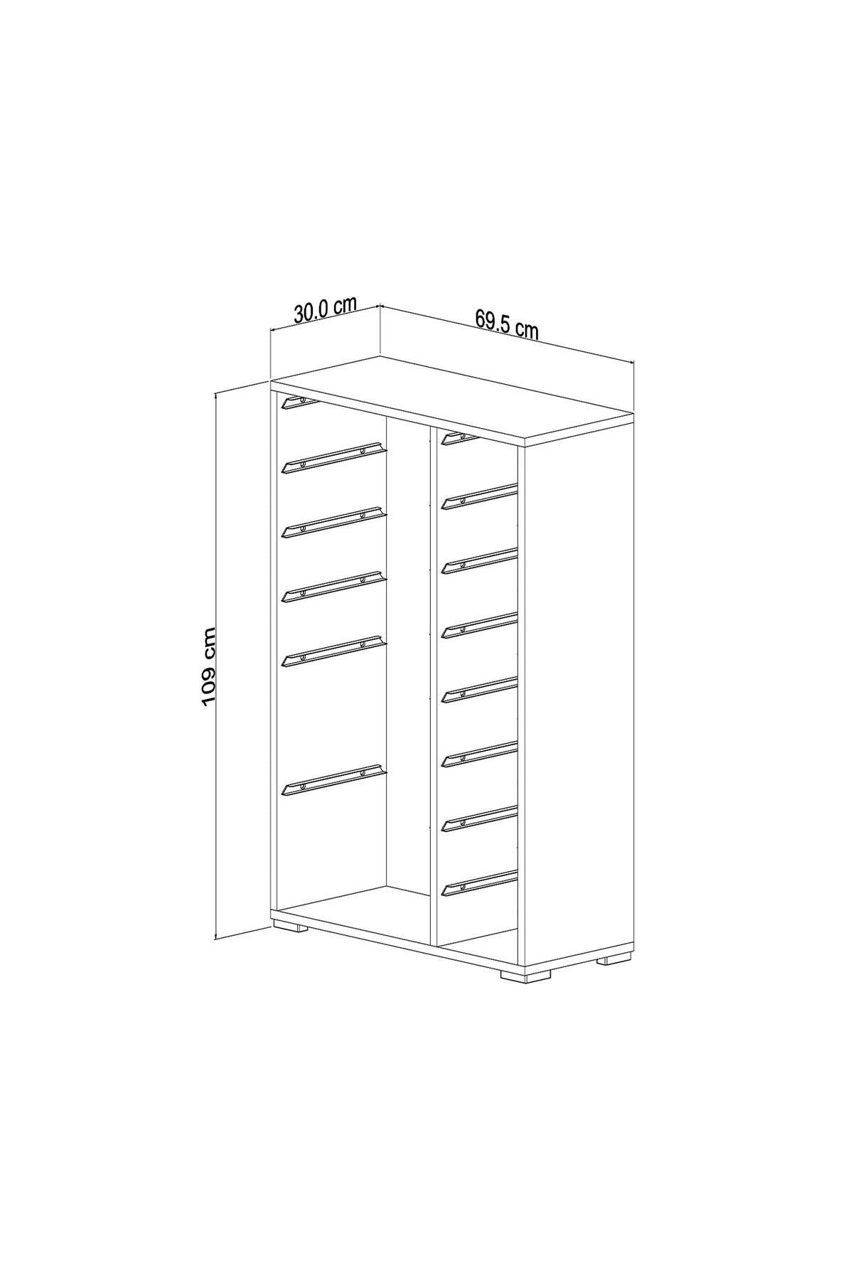 Rine 14 Sepetli Çok Amaçlı Oyuncak Dolabı Tropik Ceviz 2D4K8U