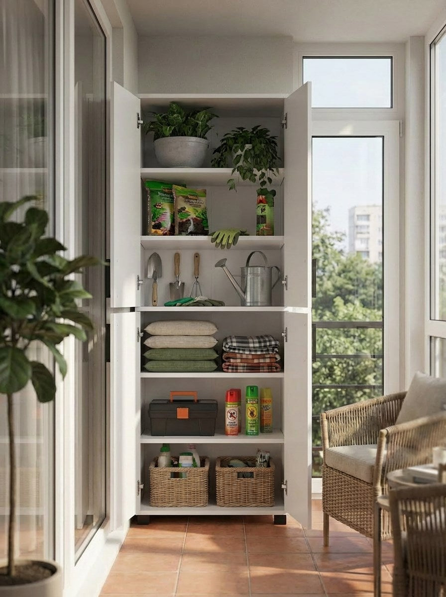 Mardo 4 Kapaklı Beyaz Çok Amaçlı Mutfak Banyo Ofis Kiler Balkon Dolabı