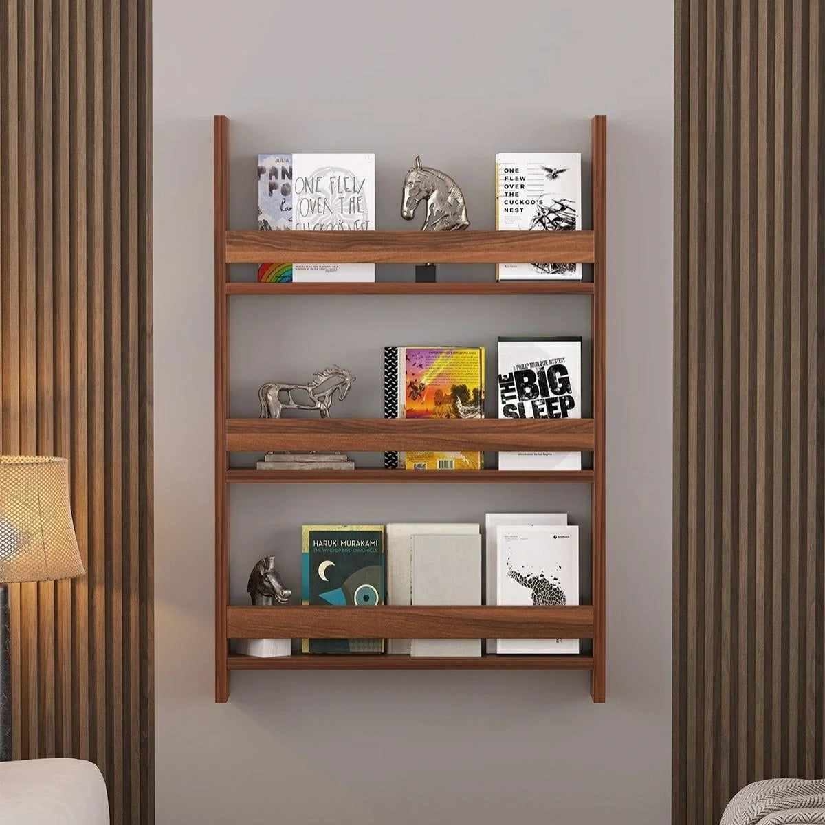 Artemis Montessori Tarzı Çocuk Odası 3 Raflı Kitaplık Ceviz