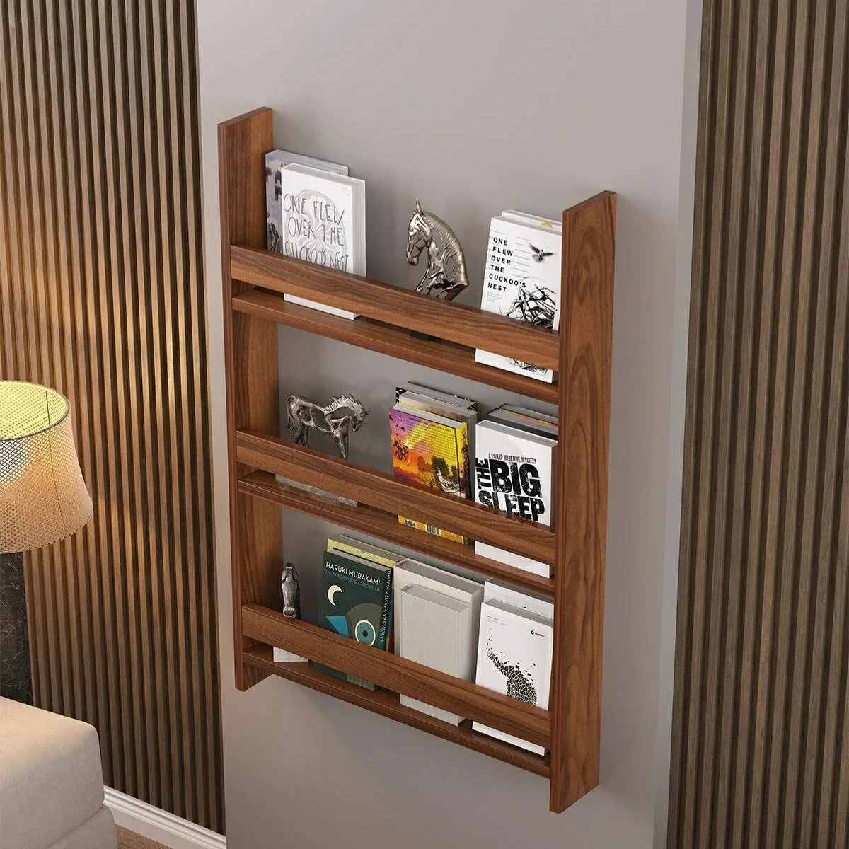 Artemis Montessori Tarzı Çocuk Odası 3 Raflı Kitaplık Ceviz