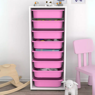 Cara 8 Sepetli Çok Amaçlı Oyuncak Dolabı Pembe