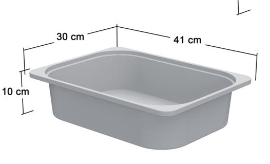 Gri Normal Saklama Sepeti, Çok Amaçlı Dolaplarla Uyumlu