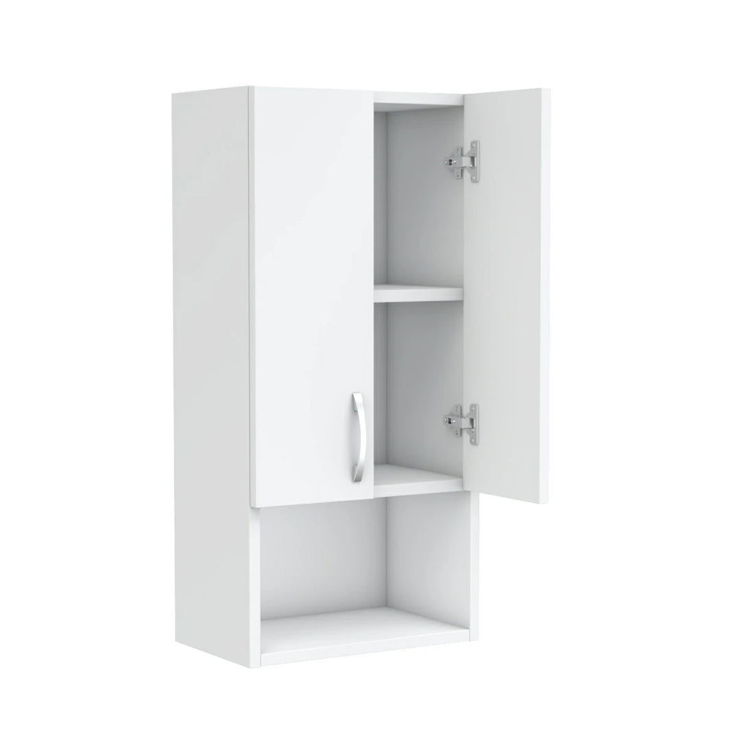 BD-01 Kapaklı Bölmeli Banyo Mutfak Asma Dolap Beyaz