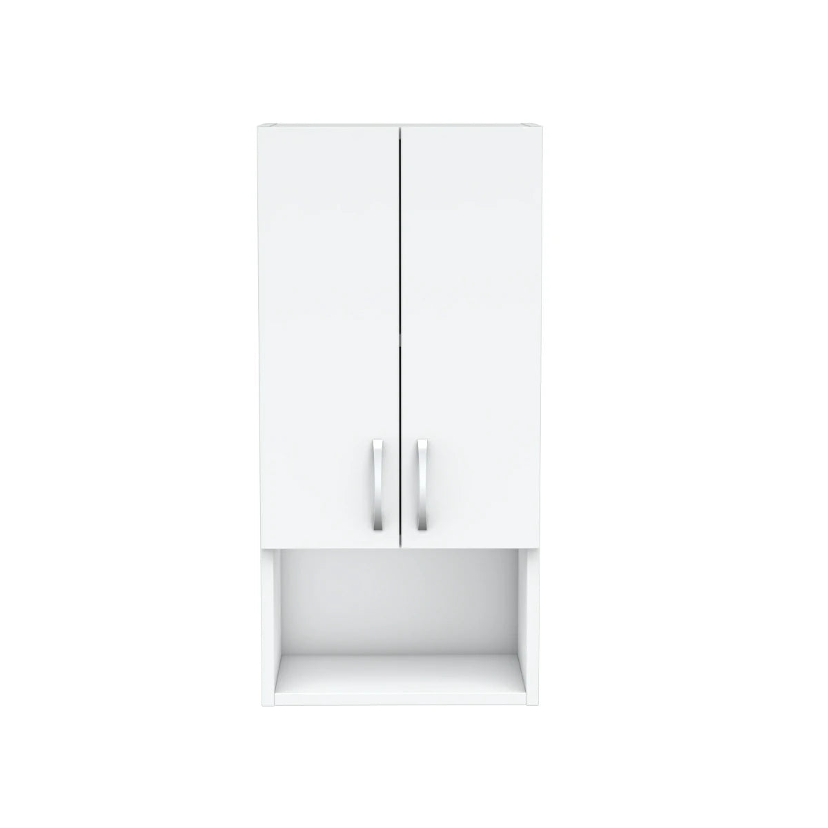 BD-01 Kapaklı Bölmeli Banyo Mutfak Asma Dolap Beyaz