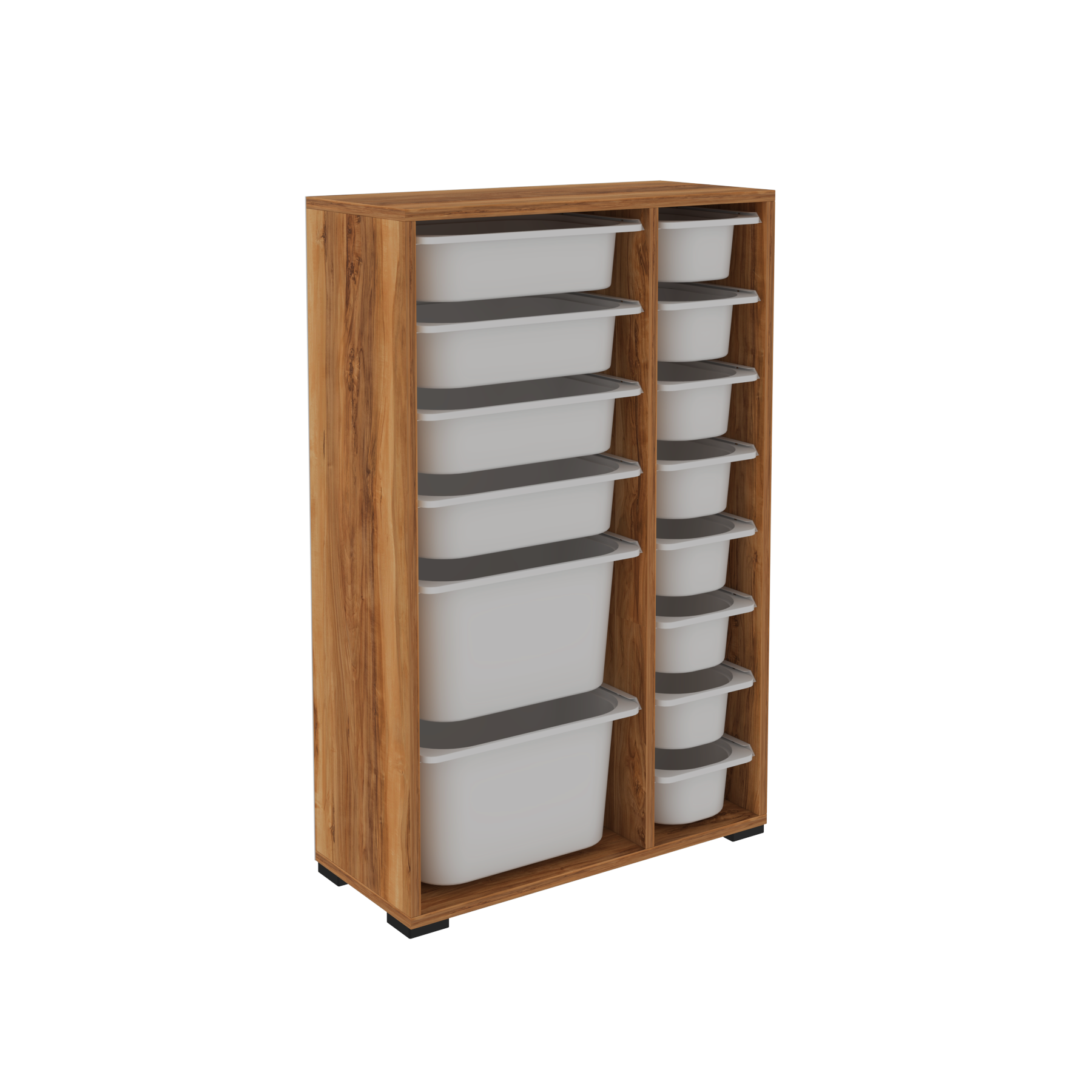 Rine 14 Sepetli Çok Amaçlı Oyuncak Dolabı Tropik Ceviz 2D4K8U