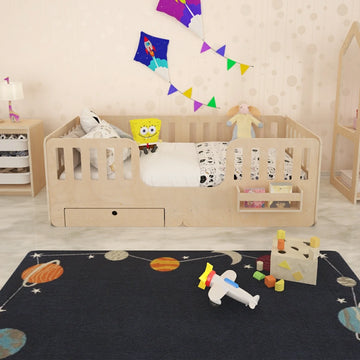 Swift Montessori Tarzı Çocuk Yatağı, Bebek Yatağı, Doğal Ahşap