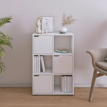 Vinesa Modern Kapalı Çok Amaçlı Kitaplık Mat Beyaz