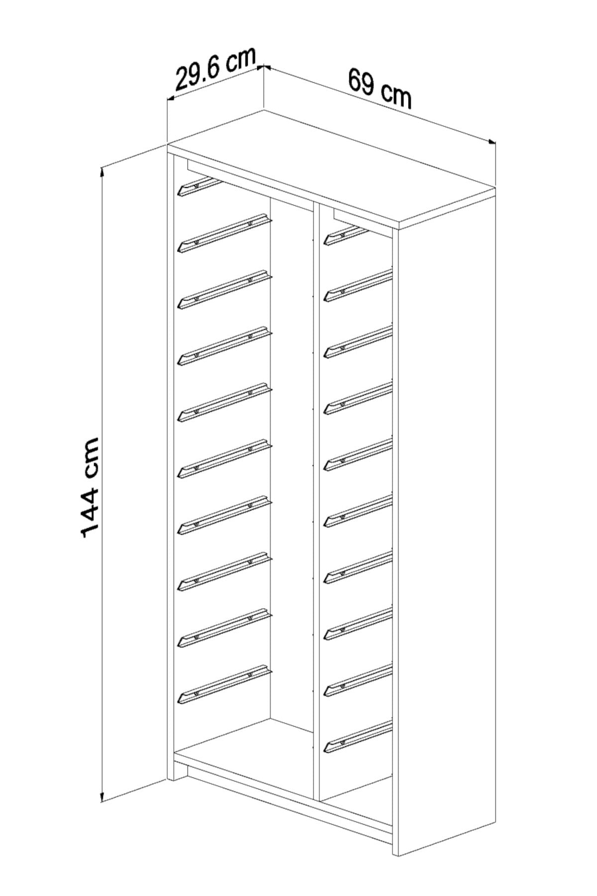 Alara XS 18 Sepetli Çok Amaçlı Kiler Dolabı Beyaz