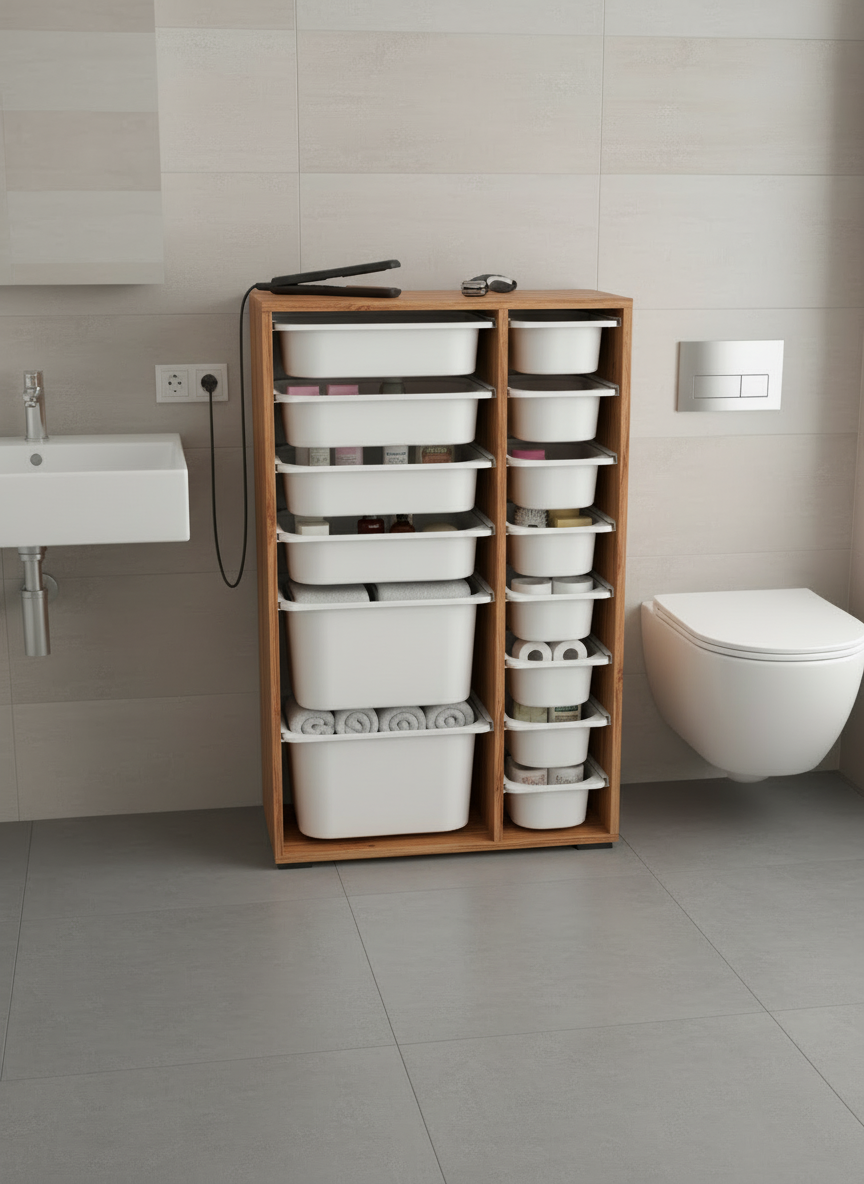 Rine 14 Sepetli Çok Amaçlı Oyuncak Dolabı Tropik Ceviz 2D4K8U